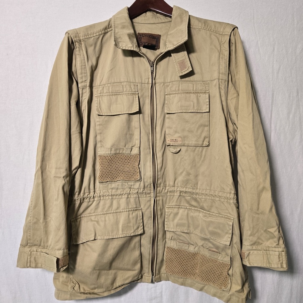 Vtg Ralph Lauren M 8 Fishing Hunting Light Outdoor Jacket Convertible Vest Mesh